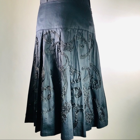 Laundry by Shelli Segal A-Line Skirt with Soutache - Picture 6 of 10